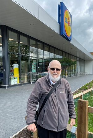 Paul Alexander outside Lidl in Newport Pagnell